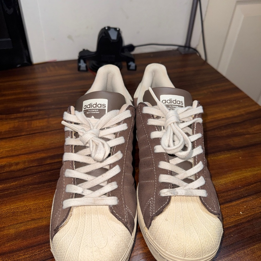 Adidas Men's Sneakers in Brown and Cream